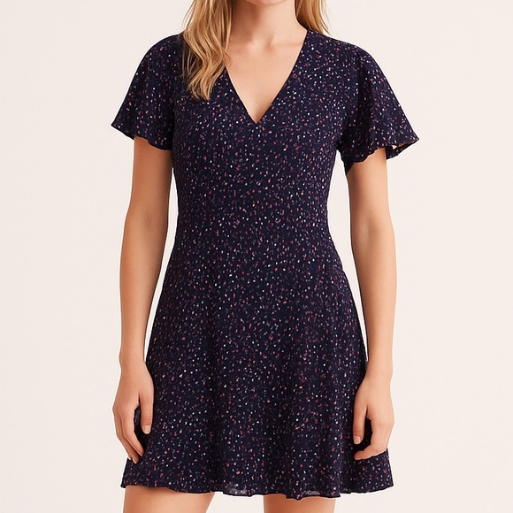 Madewell Dresses & Skirts - Madewell Navy Multi-Color Dot Dress